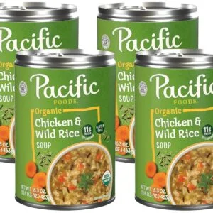 Pacific Foods Organic Wild Rice Chicken Soup, 16.3 Oz Can (Pack of 4)