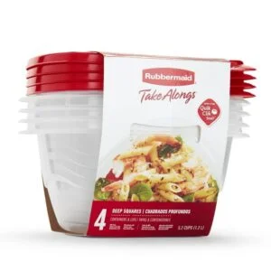 Rubbermaid TakeAlongsb 5-2-Cup Deep Square Food Storage Containers