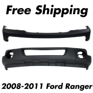 Front Bumper Cover Primed + Lower Valance Textured For 2008-2011 Ford Ranger