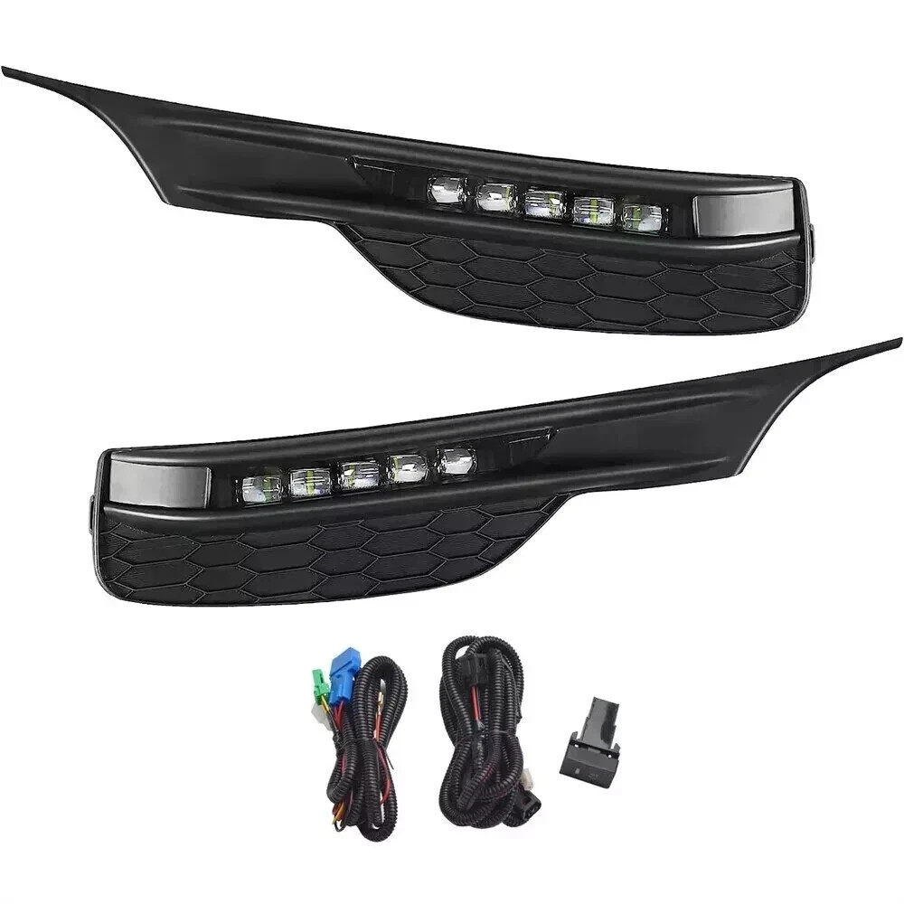 Front Bumper Cover Primed Plastic & Fog Lights Kit For 2016-2017 Honda Accord - Image 4