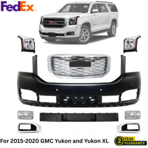 Front Bumper Cover & Grille Assembly Kit For 2015-2020 GMC Yukon and Yukon XL