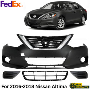 Front Bumper Cover Primed & Grille Assembly Kit For 2016-2018 Nissan Altima
