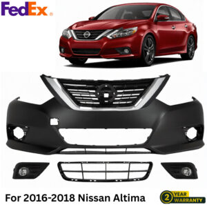 Front Bumper Cover Primed & Grille Assembly Kit For 2016-2018 Nissan Altima