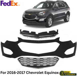 Front Bumper Cover Fascia & Grille Assembly Kit For 2016-2017 Chevrolet Equinox