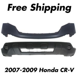 Front Bumper Cover Upper and Lower Set For 2007-2009 Honda CR-V Fascias