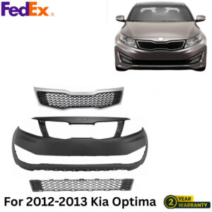 Front Bumper Cover Fascia & Grille Assembly Kit For 2012-2013 Kia Optima