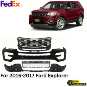 Front Bumper Cover Fascia & Grille Assembly Kit For 2016-2017 Ford Explorer