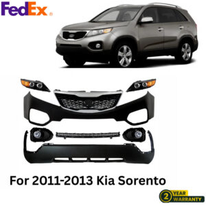Front Bumper Cover Prime Plastic & Headlights Assembly For 2011-2013 Kia Sorento