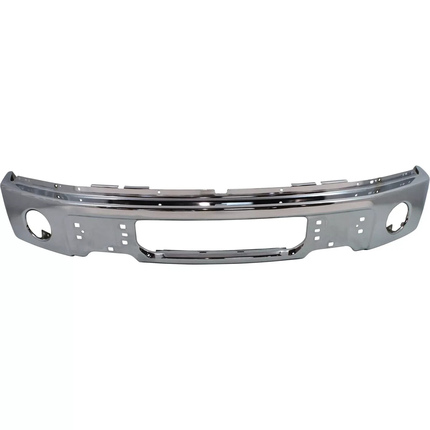 Front Bumper Chrome Steel & Grille Assembly Kit For 2009-2014 Ford F-150 - Image 3