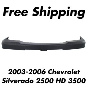 Front Upper Bumper Cover Textured For 2003-2006 Chevrolet Silverado 2500 HD 3500