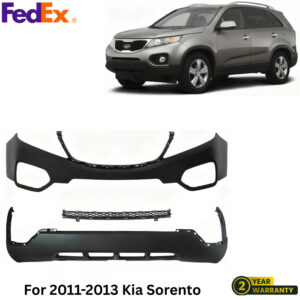 Front Bumper Cover Primed Plastic & Grille Assembly For 2011-2013 Kia Sorento
