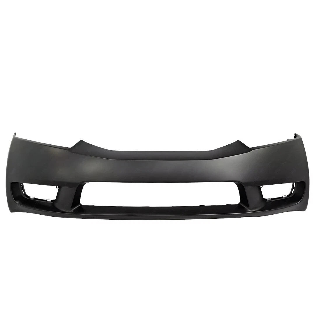 Front Bumper Paintable Plastic & Headlights Kit For 2009-2011 Honda Civic Sedan - Image 2