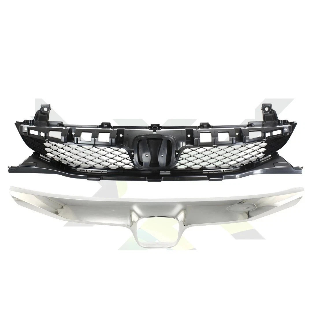 Front Bumper Paintable Plastic & Headlights Kit For 2009-2011 Honda Civic Sedan - Image 3