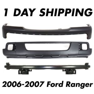 Front Bumper Cover + Reinforcement + Valance For 2006-2007 Ford Ranger