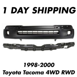 Front Bumper Cover + Reinforcement For 1998-2000 Toyota Tacoma 4WD RWD