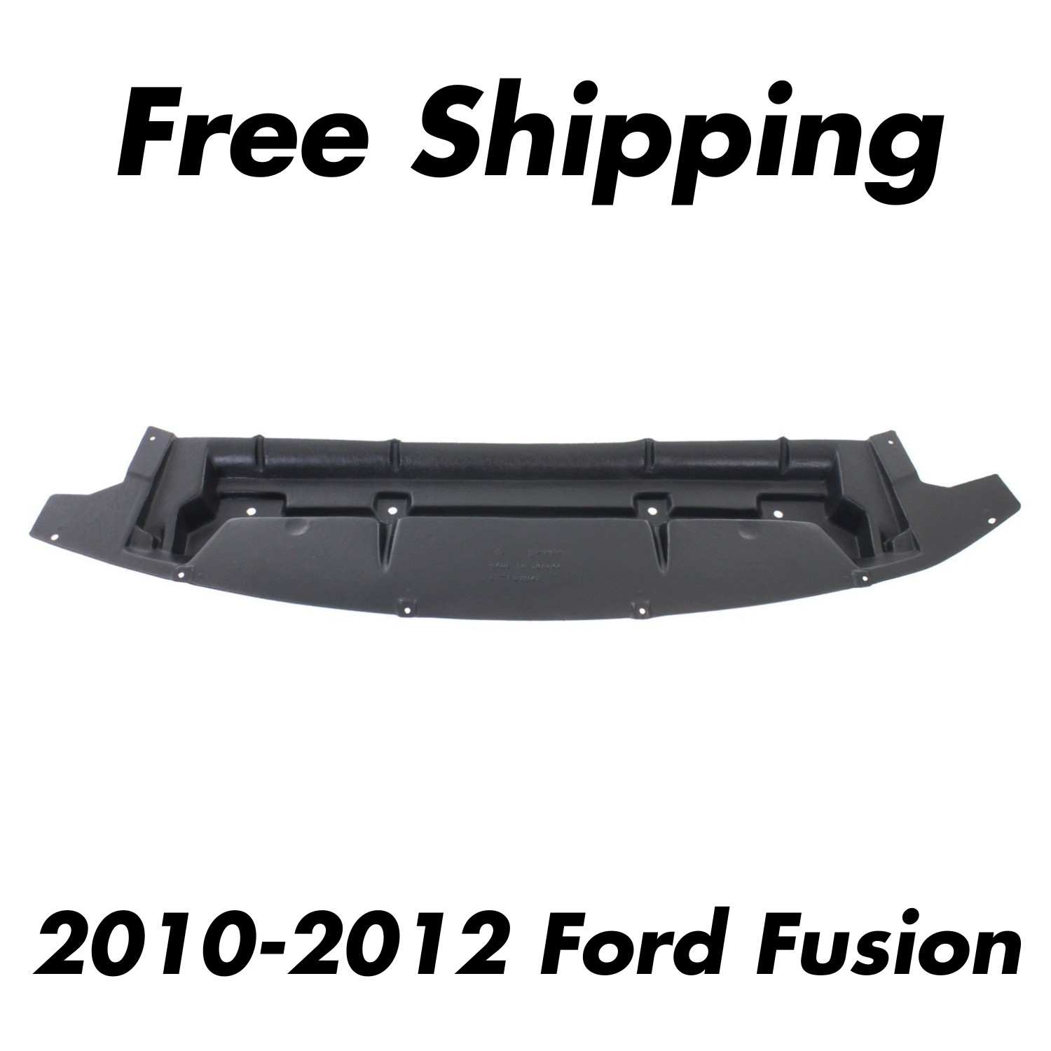 Front Lower Bumper Engine Cover Valance Textured For 2010-2012 Ford Fusion