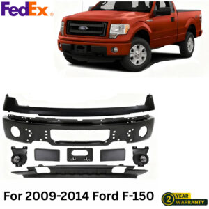 Front Bumper Primed Steel & Foglight Kit For 2009-2014 Ford F-150