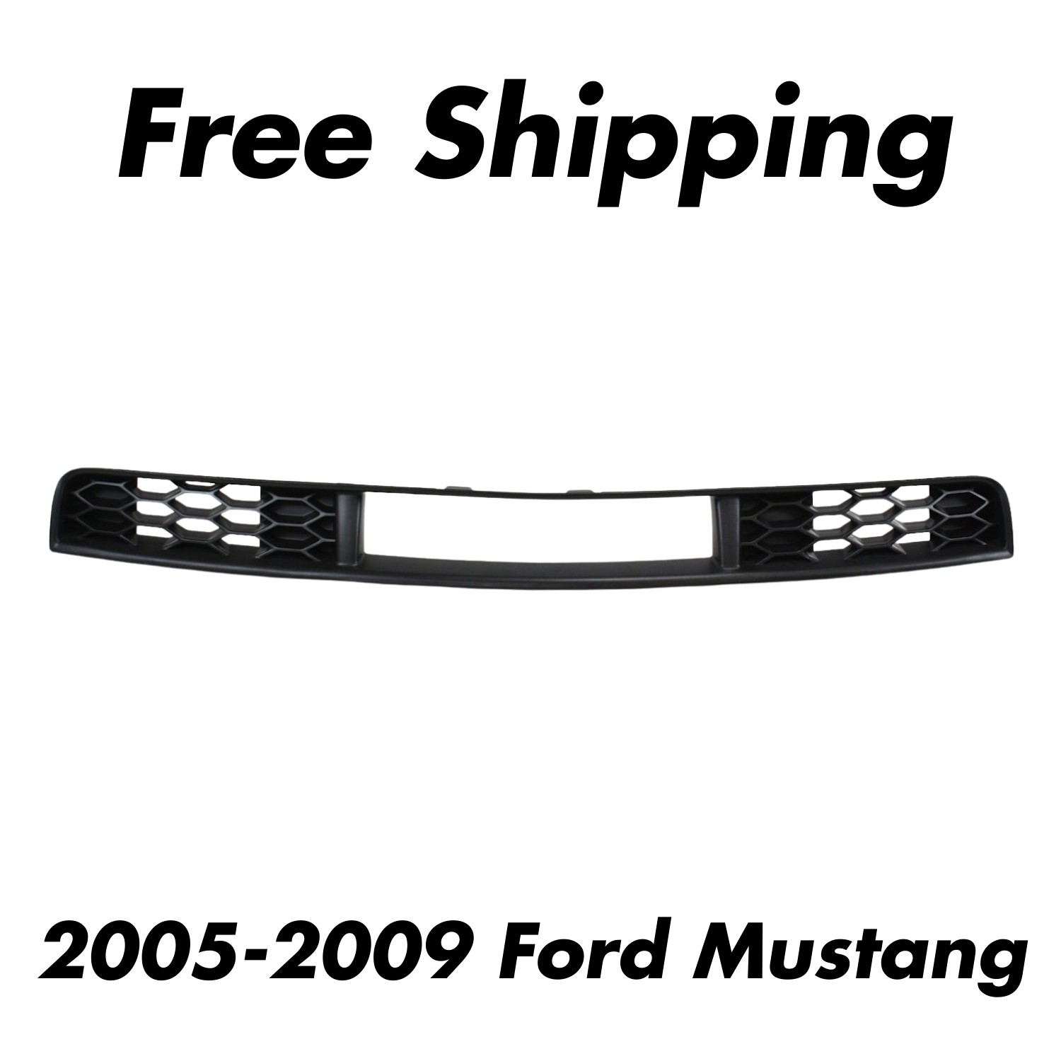 Front Bumper Grille Textured Black For 2005-2009 Ford Mustang