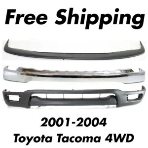 Front Chrome Bumper Kit For 2001-2004 Toyota Tacoma 4WD - 1 Day Shipping