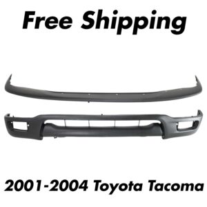 Front Bumper Upper Cover + Lower Valance Primed For 2001-2004 Toyota Tacoma 4WD