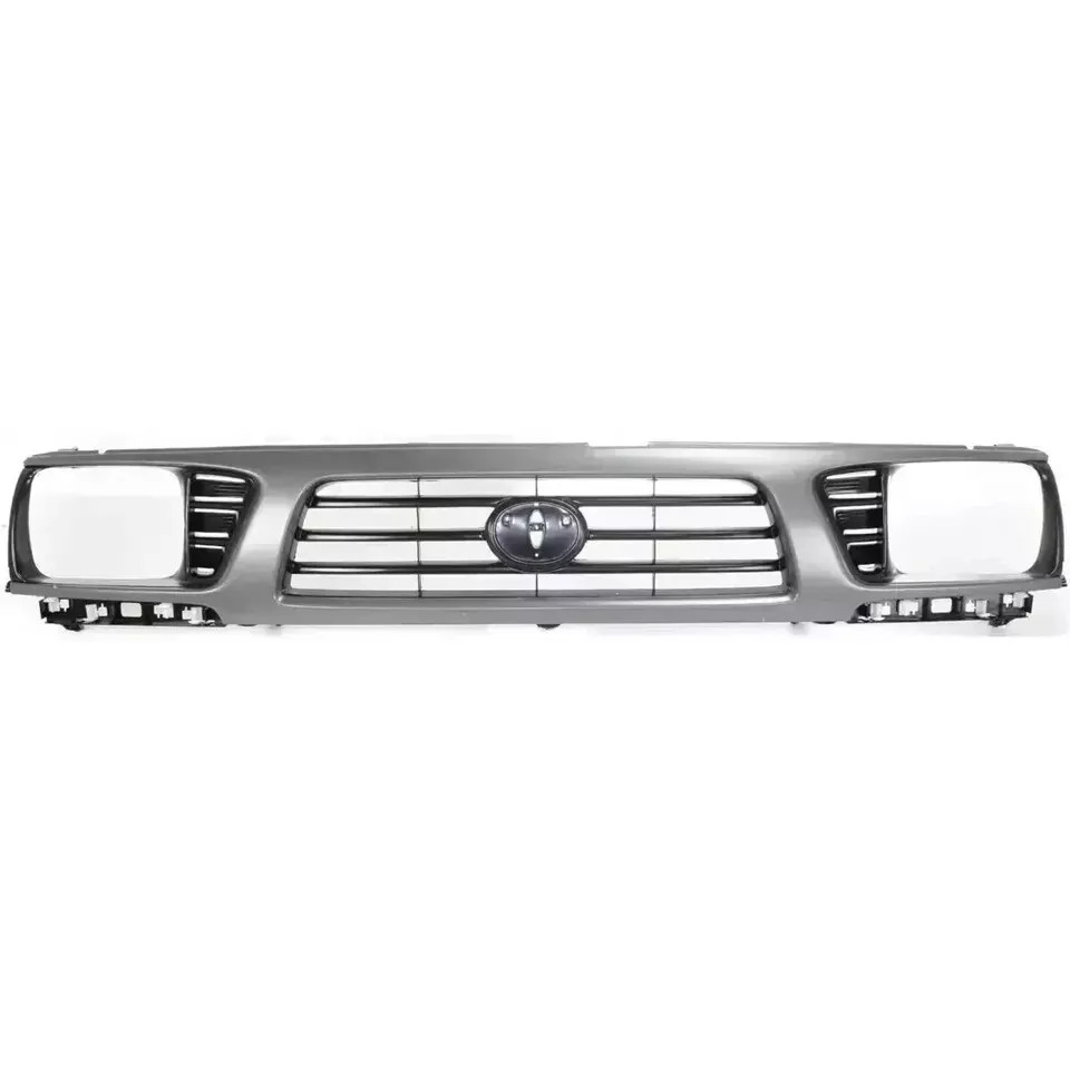 Front Bumper Chrome Steel & Grille Assembly Kit For 1995-1997 Toyota Tacoma - Image 2