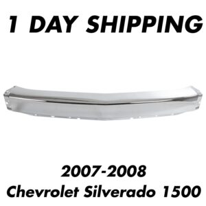 Front Bumper Chrome Steel For 2007-2008 Chevrolet Silverado 1500