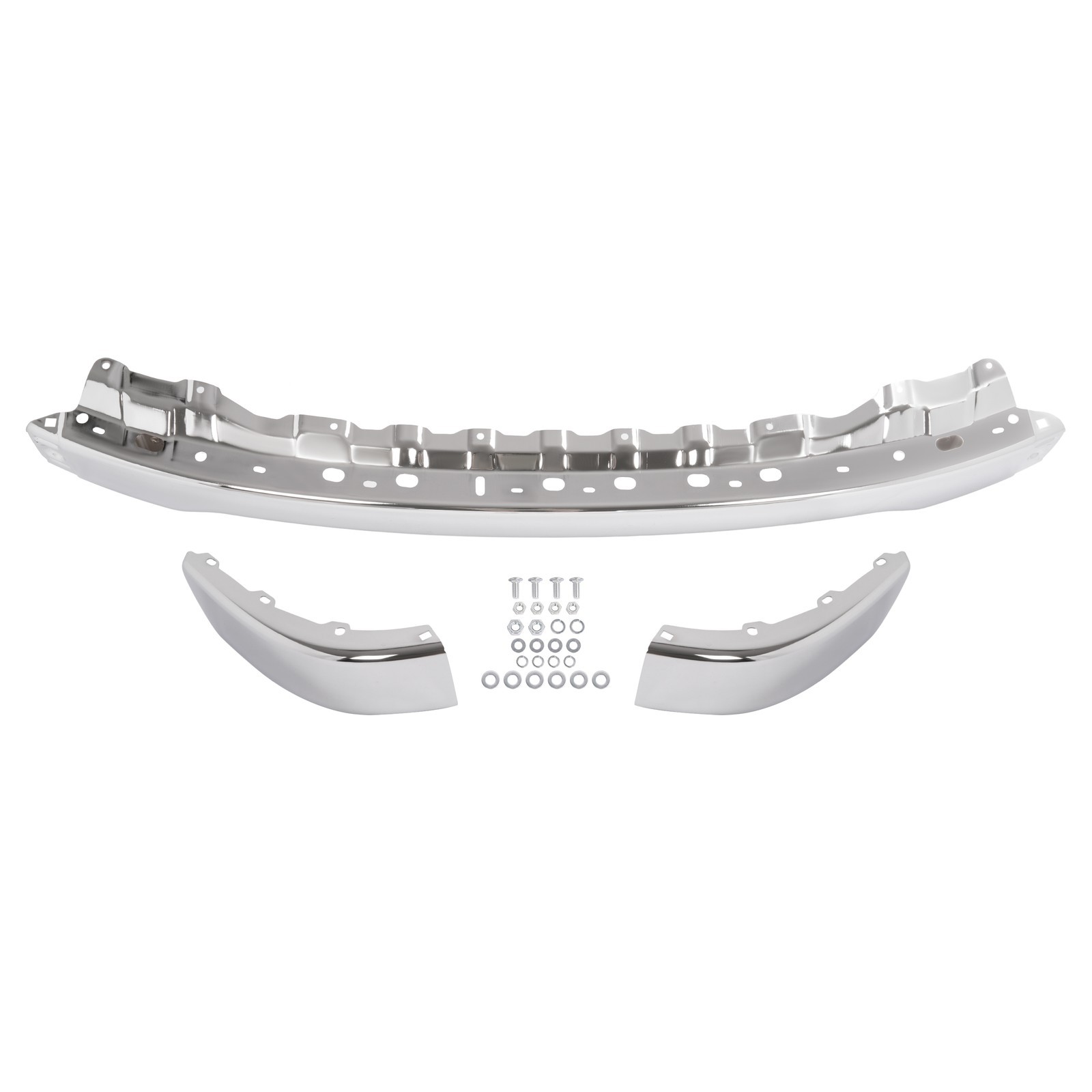 Front Chrome Bumper + Upper Cover + Valance For 2001-2004 Toyota Tacoma 4WD - Image 2