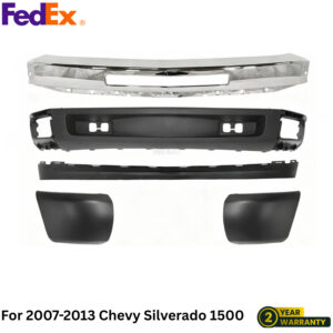 NEW Chrome Steel Front Bumper Bar Valance Kit for 2007-2013 Chevy Silverado 1500