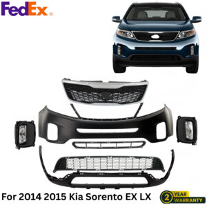 Front Upper / Lower Bumper Cover /Grille Kit Fit for 2014 2015 Kia Sorento