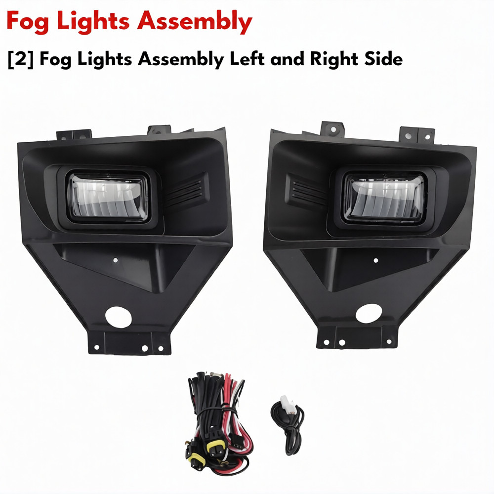 Front Bumper Chrome Steel & Fog Lights For 2017-2019 Ford F-250 F-350 Super Duty - Image 4