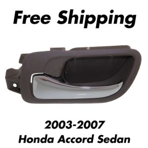 Front Interior Door Handle Left Side Plastic For 2003-2007 Honda Accord Sedan