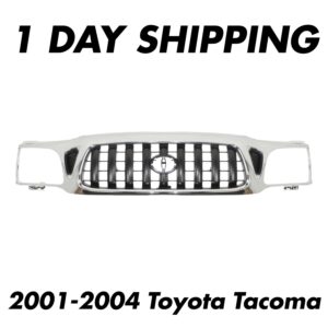 Front Grille Assembly Chrome Frame Black Insert For 2001-2004 Toyota Tacoma